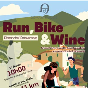 Affiche Run, Bike & Wine